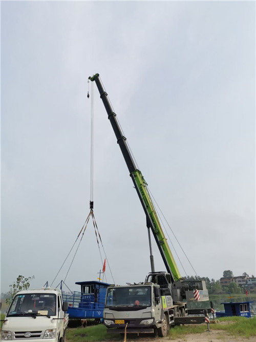 峡江县桥梁建设吊装案例